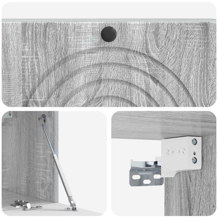 Wandbeugel TV-kast Grijs sonoma 98 x 31 x 30 cm Bewerkt hout