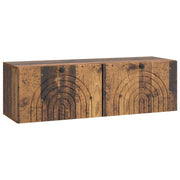 Wandkast tv 98x31x30 cm bewerkt hout oud hout