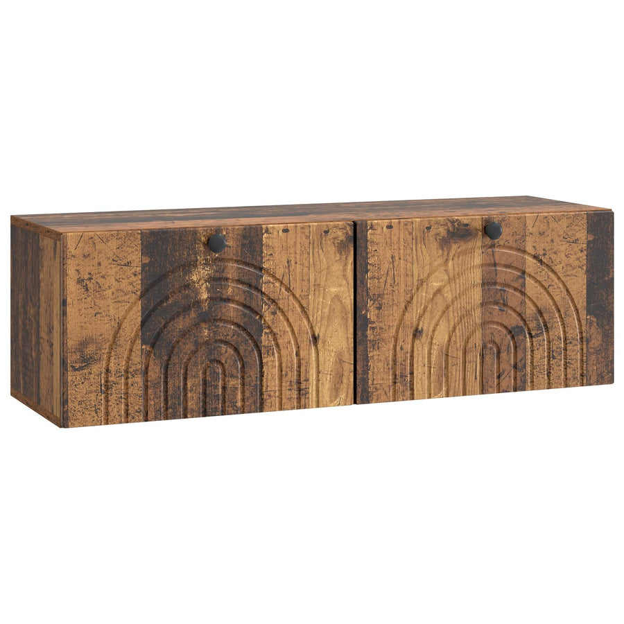 Wandbeugel TV-kast Oud hout 98 x 31 x 30 cm Bewerkt hout