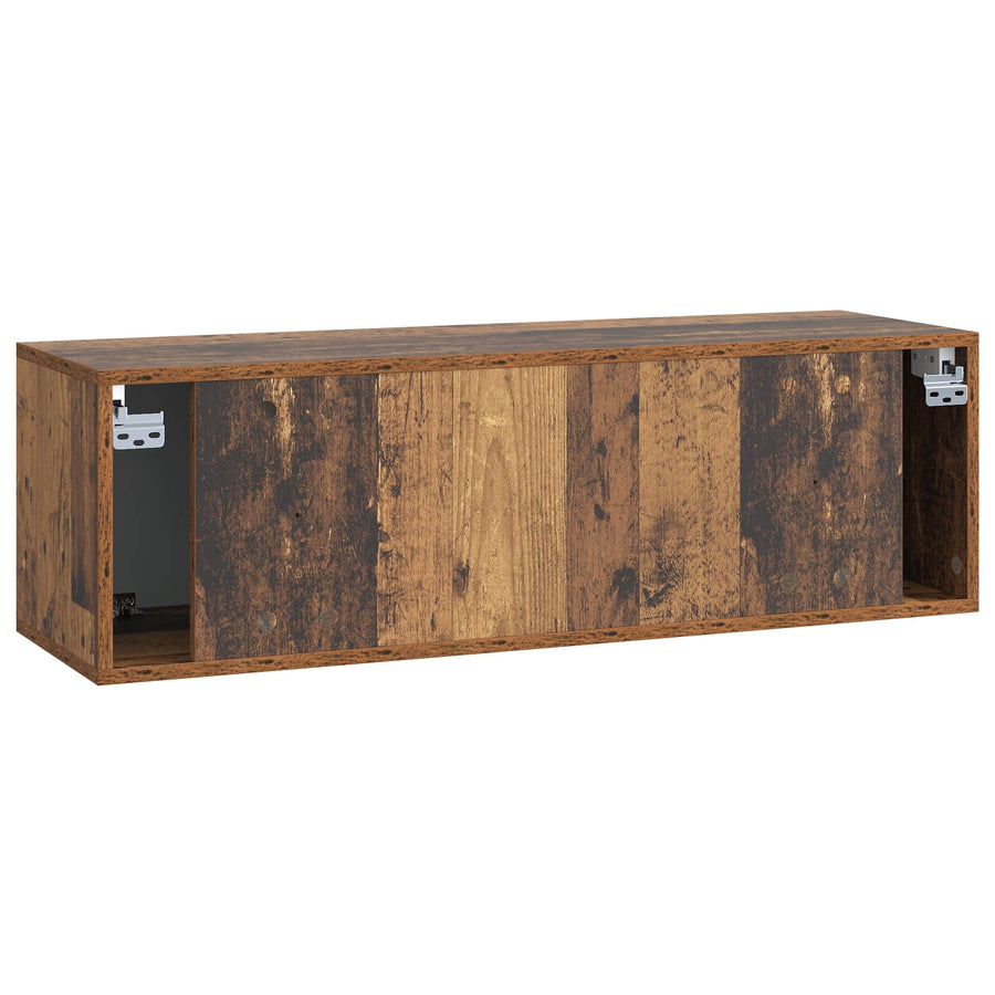 Wandbeugel TV-kast Oud hout 98 x 31 x 30 cm Bewerkt hout