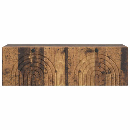 Wandbeugel TV-kast Oud hout 98 x 31 x 30 cm Bewerkt hout