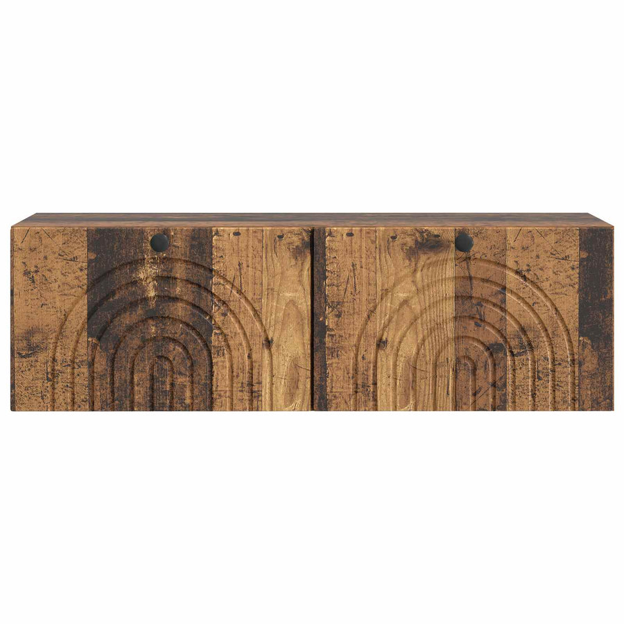 Wandbeugel TV-kast Oud hout 98 x 31 x 30 cm Bewerkt hout