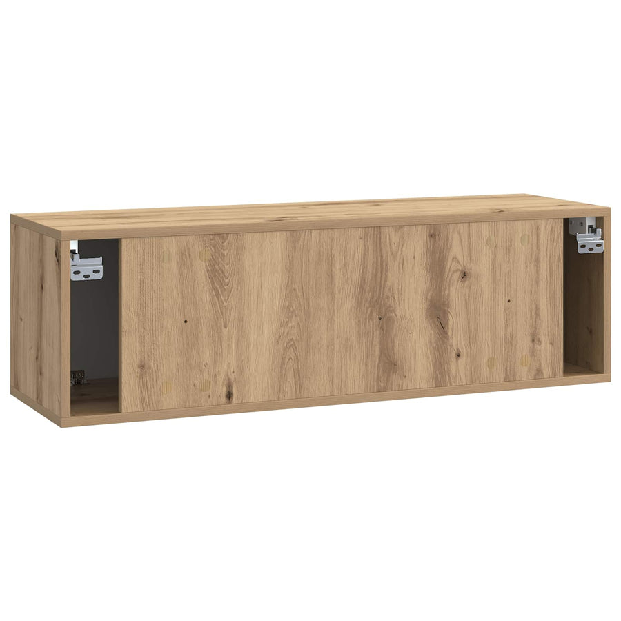 Wandbeugel TV-kast Artisanaal eiken 98 x 31 x 30 cm