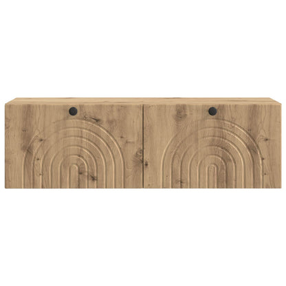 Wandbeugel TV-kast Artisanaal eiken 98 x 31 x 30 cm