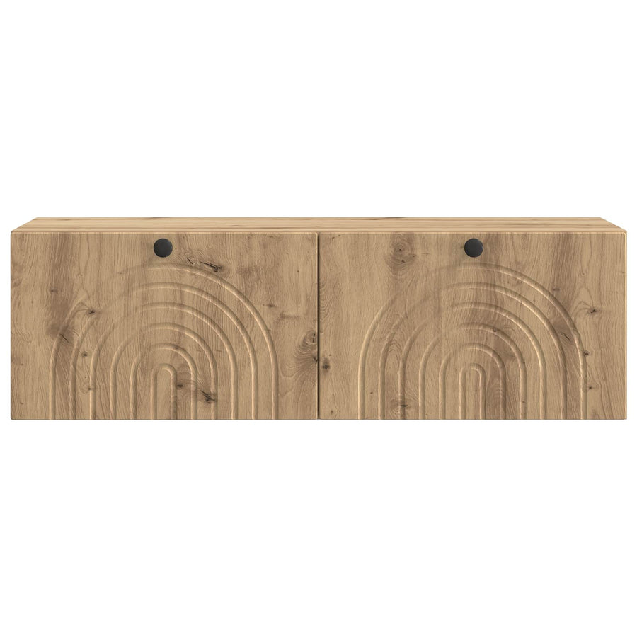 Wandbeugel TV-kast Artisanaal eiken 98 x 31 x 30 cm