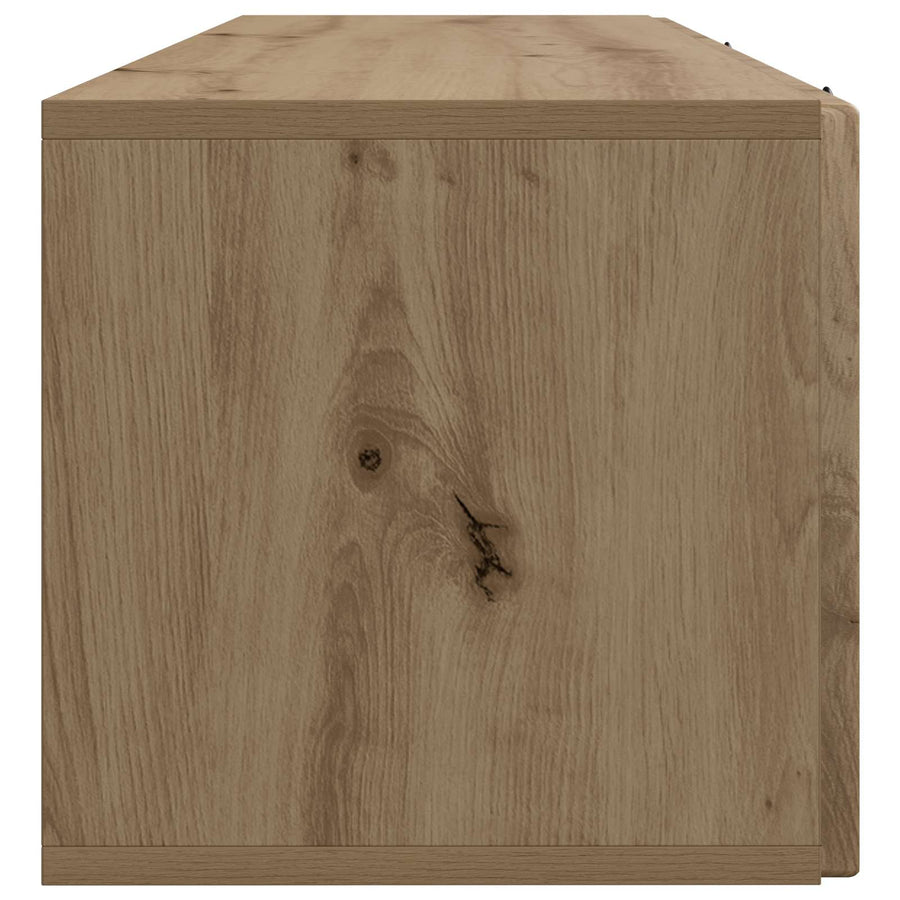 Wandbeugel TV-kast Artisanaal eiken 98 x 31 x 30 cm