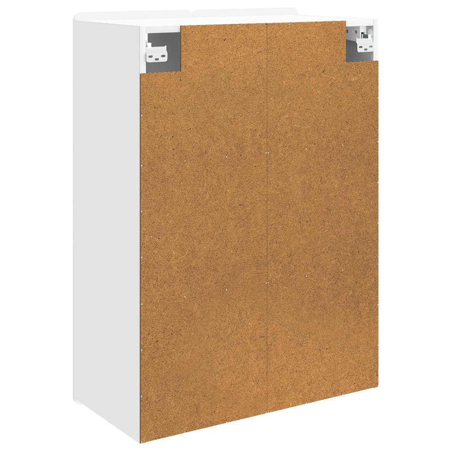 Wandkast Wit 66 x 34,5 x 92 cm Bewerkt hout