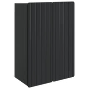 Wandkast 66x34,5x92 cm bewerkt hout zwart