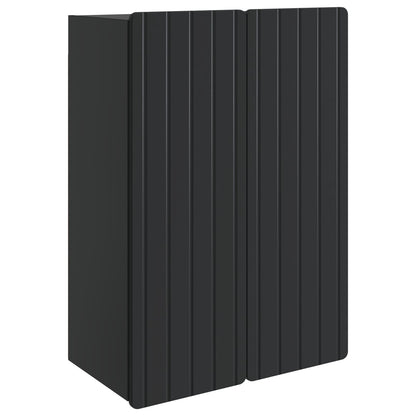 Wandkast Zwart 66 x 34,5 x 92 cm Bewerkt hout