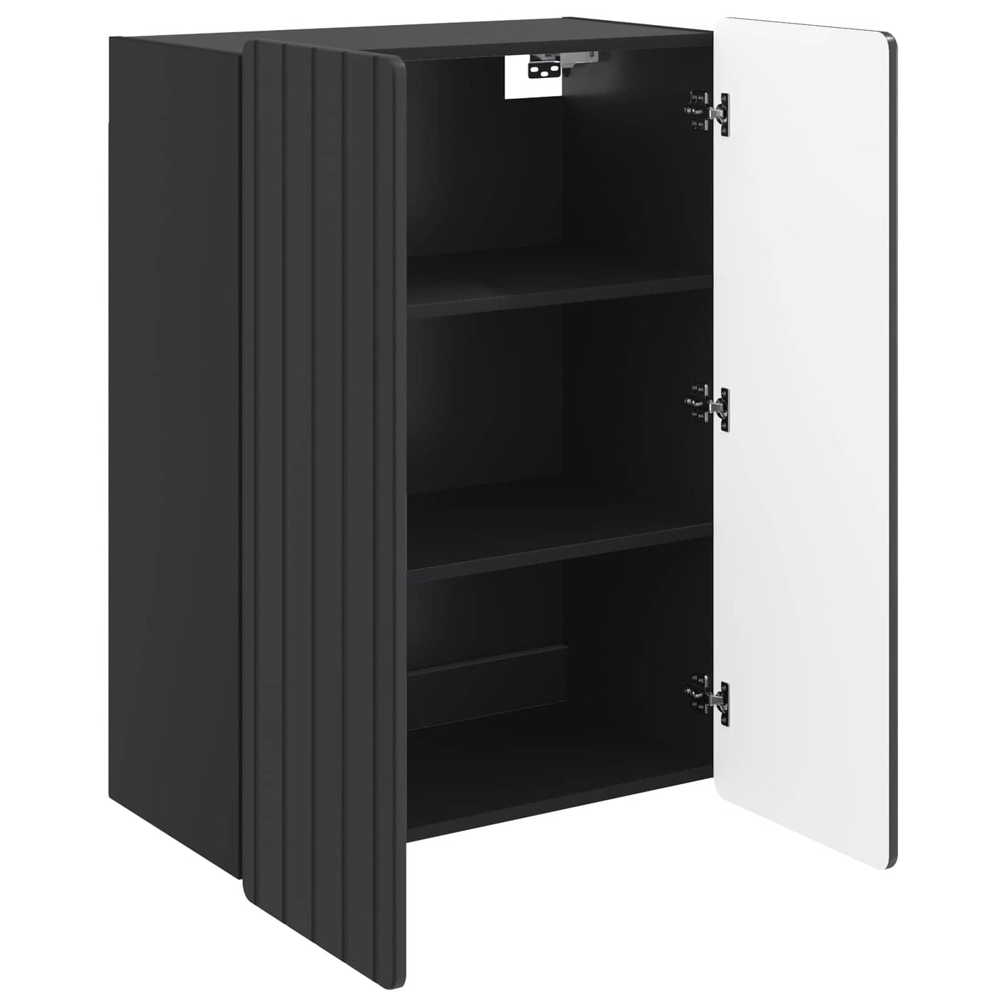 Wandkast Zwart 66 x 34,5 x 92 cm Bewerkt hout