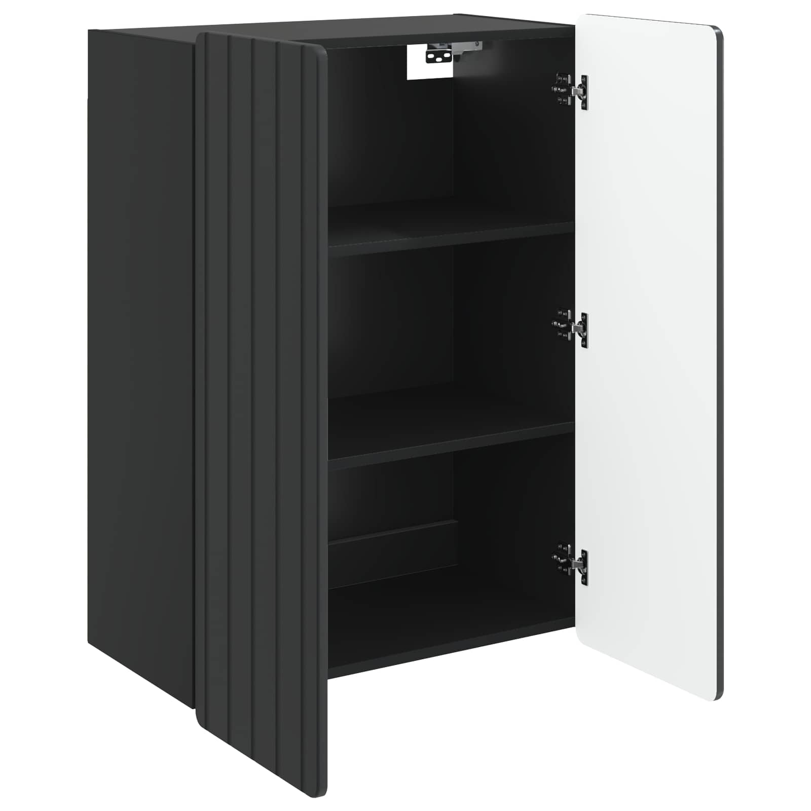 Wandkast Zwart 66 x 34,5 x 92 cm Bewerkt hout