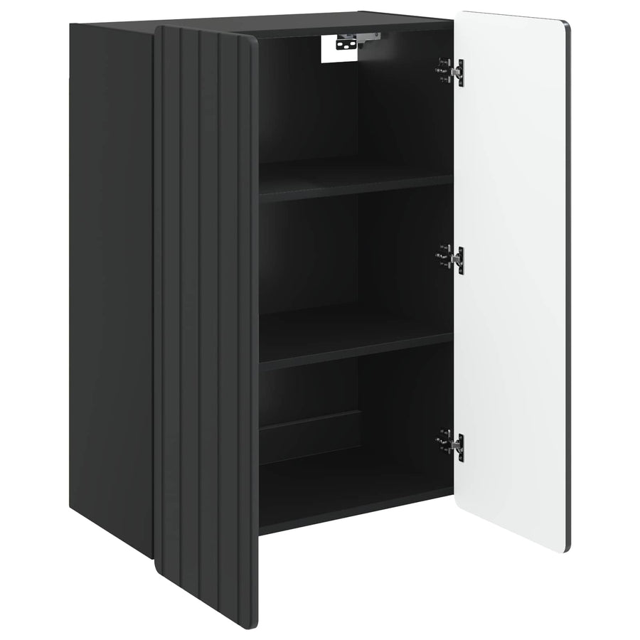 Wandkast Zwart 66 x 34,5 x 92 cm Bewerkt hout
