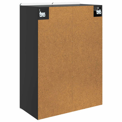 Wandkast Zwart 66 x 34,5 x 92 cm Bewerkt hout