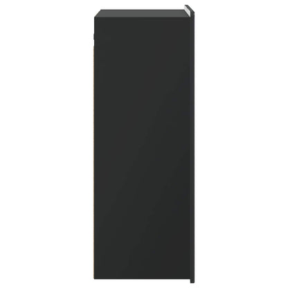 Wandkast Zwart 66 x 34,5 x 92 cm Bewerkt hout