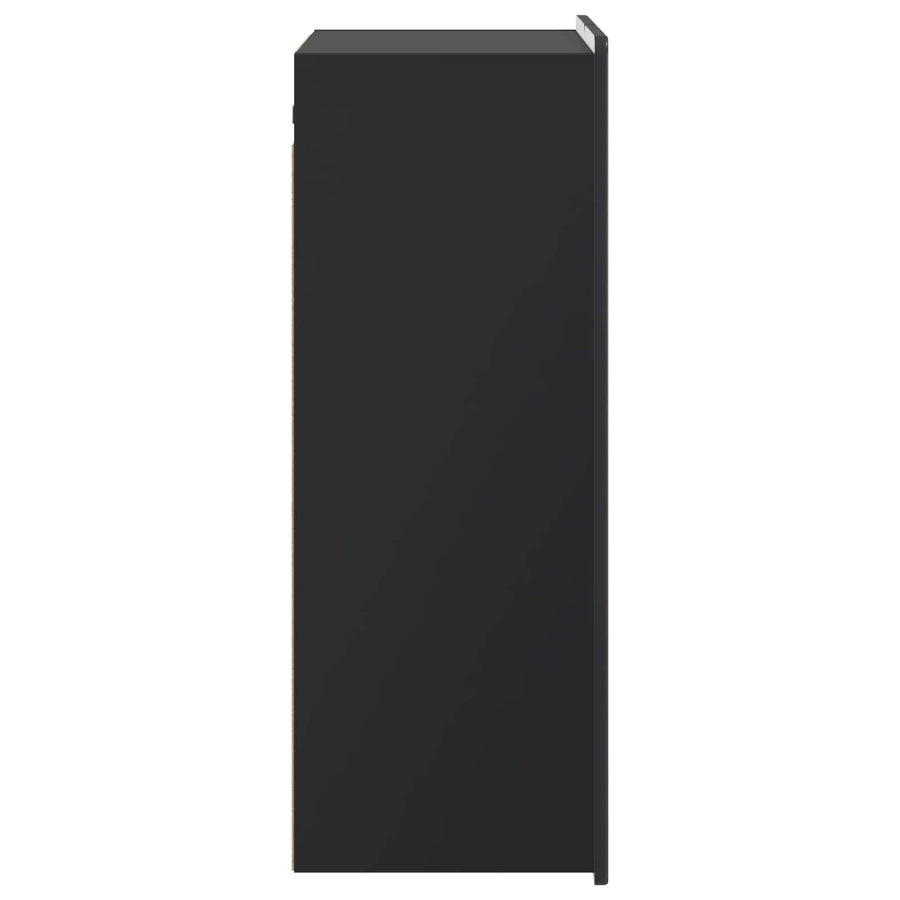 Wandkast Zwart 66 x 34,5 x 92 cm Bewerkt hout
