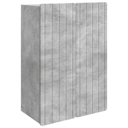 Wandkast Betongrijs 66 x 34,5 x 92 cm Bewerkt hout