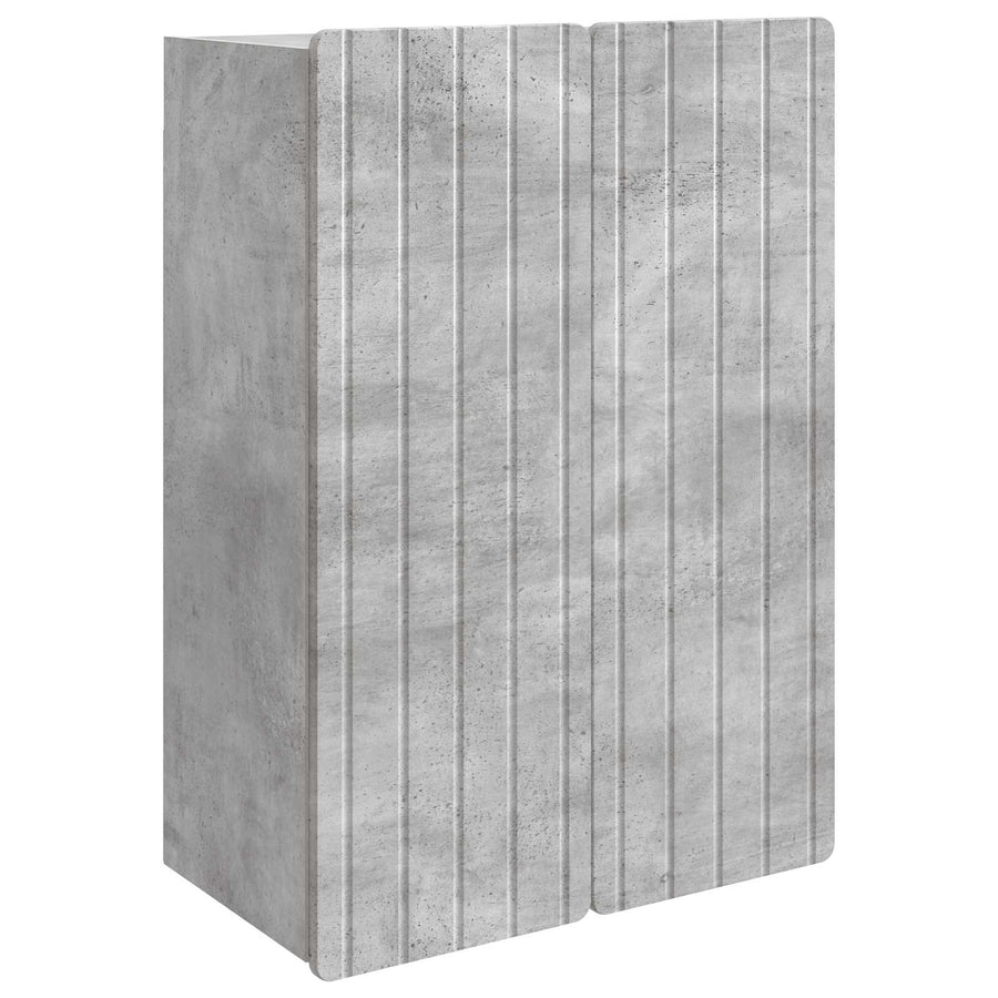Wandkast Betongrijs 66 x 34,5 x 92 cm Bewerkt hout