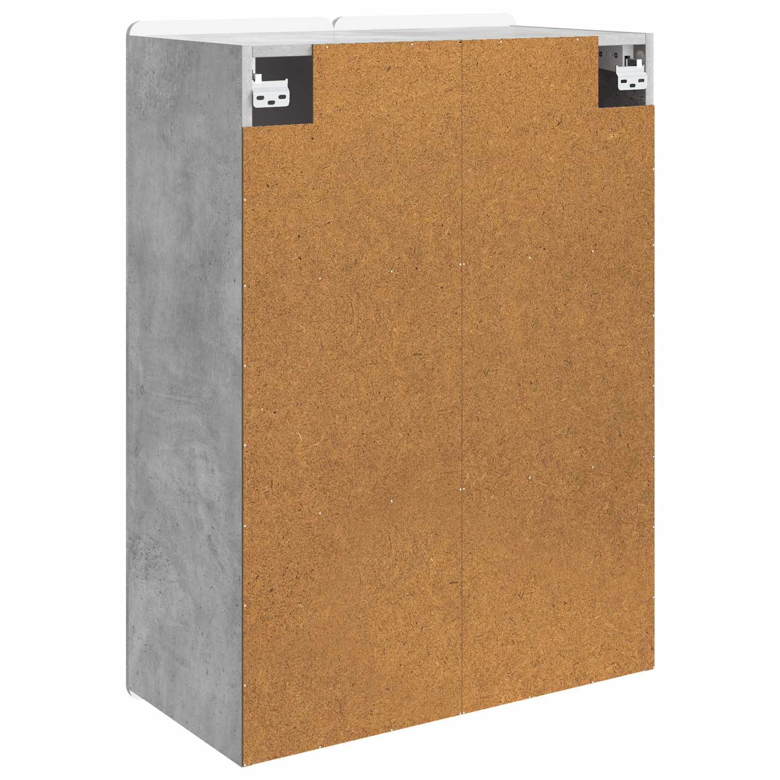 Wandkast Betongrijs 66 x 34,5 x 92 cm Bewerkt hout