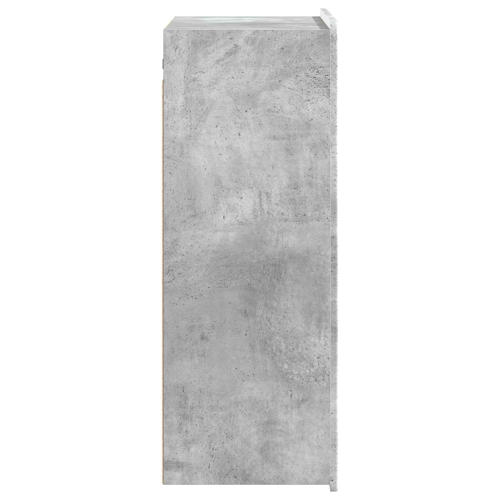 Wandkast Betongrijs 66 x 34,5 x 92 cm Bewerkt hout