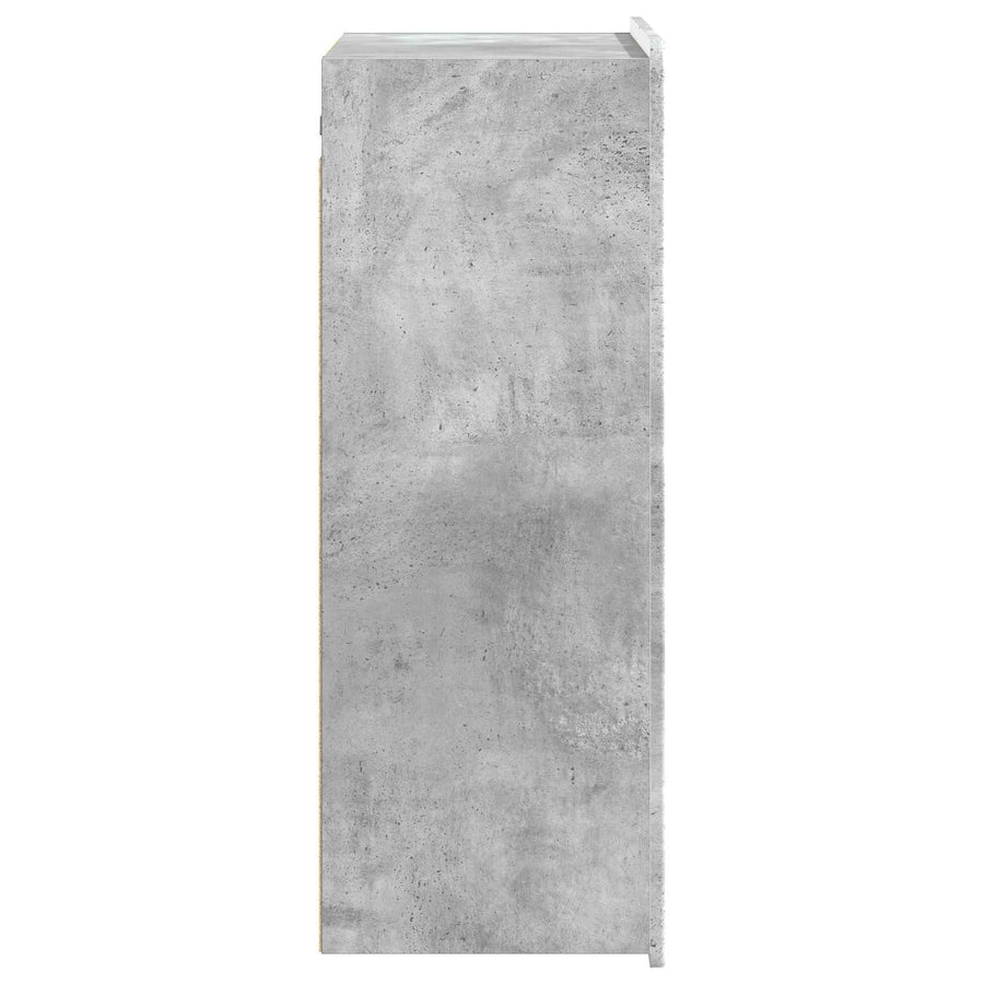 Wandkast Betongrijs 66 x 34,5 x 92 cm Bewerkt hout