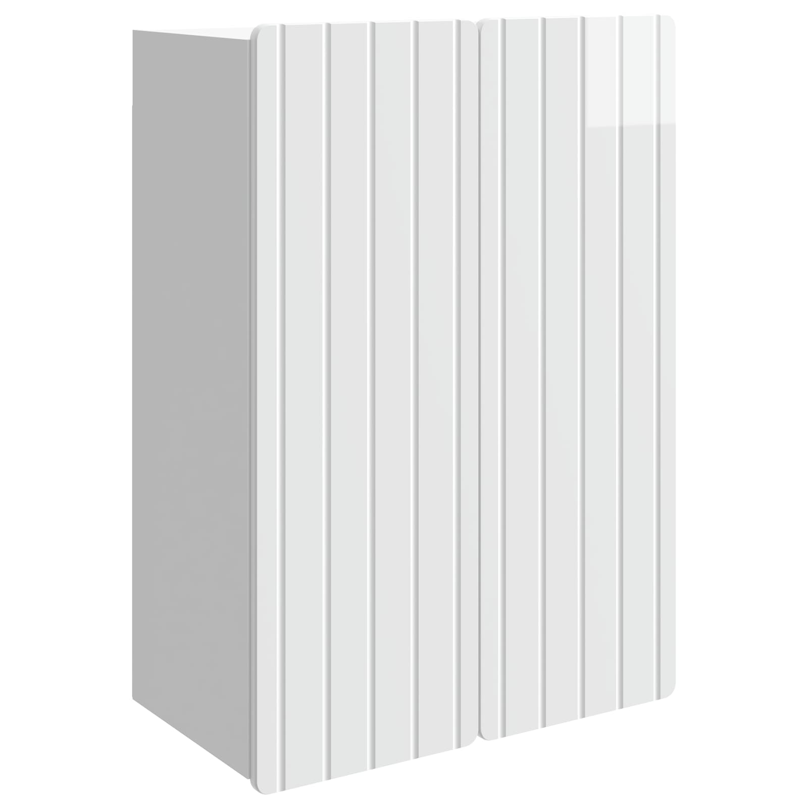 Wandkast Hoogglans Wit 66 x 34,5 x 92 cm Bewerkt hout