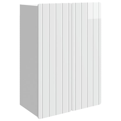 Wandkast Hoogglans Wit 66 x 34,5 x 92 cm Bewerkt hout