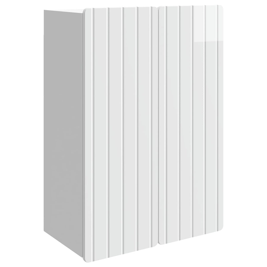 Wandkast Hoogglans Wit 66 x 34,5 x 92 cm Bewerkt hout