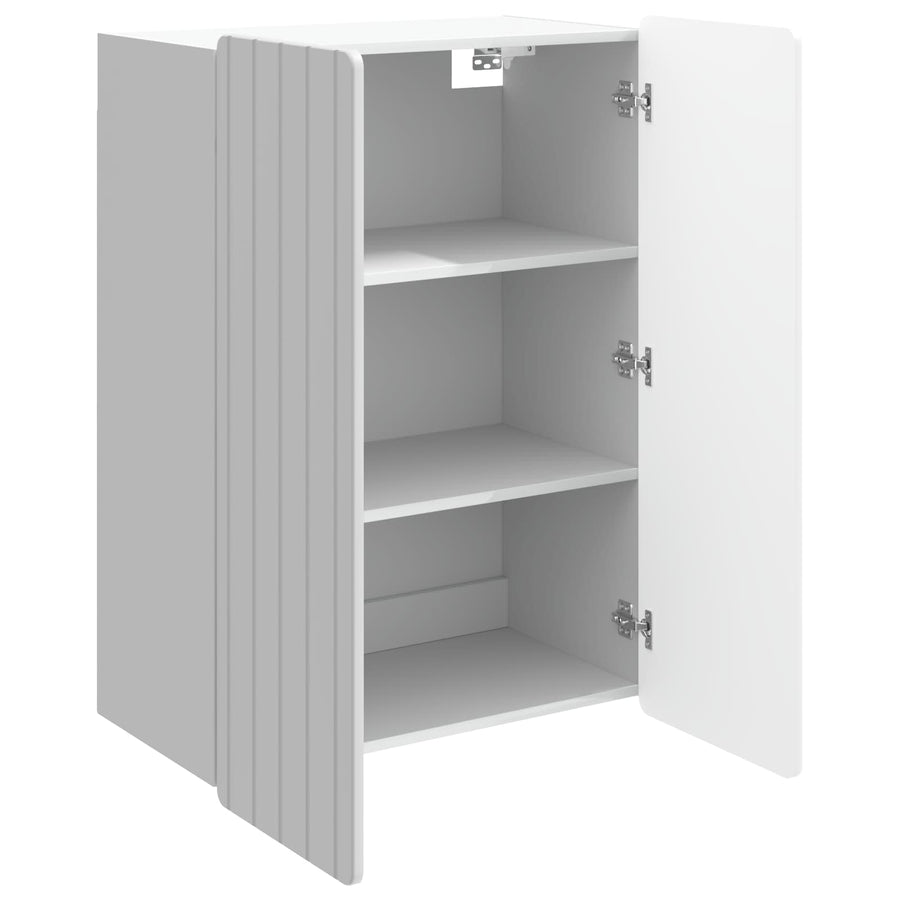 Wandkast Hoogglans Wit 66 x 34,5 x 92 cm Bewerkt hout