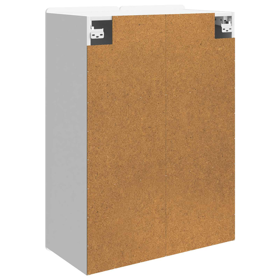 Wandkast Hoogglans Wit 66 x 34,5 x 92 cm Bewerkt hout