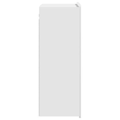 Wandkast Hoogglans Wit 66 x 34,5 x 92 cm Bewerkt hout