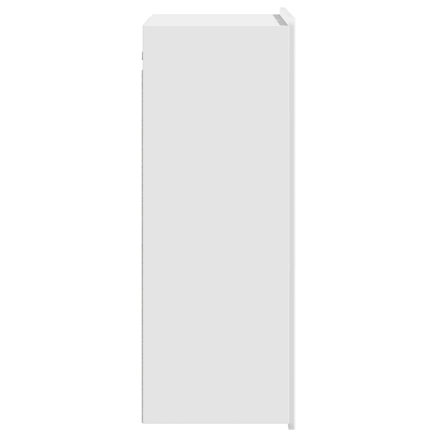 Wandkast Hoogglans Wit 66 x 34,5 x 92 cm Bewerkt hout