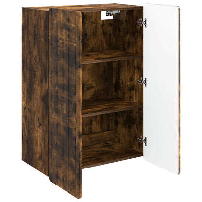 Wandkast Gerookt eiken 66 x 34,5 x 92 cm Bewerkt hout
