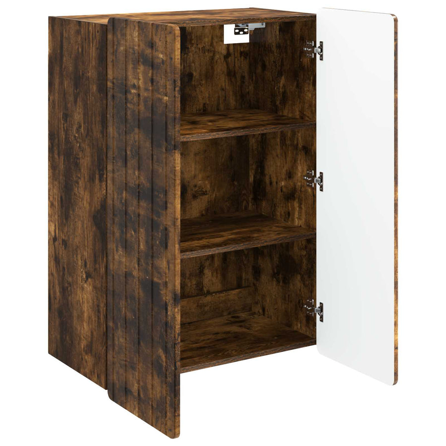 Wandkast Gerookt eiken 66 x 34,5 x 92 cm Bewerkt hout