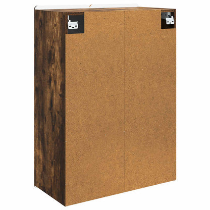 Wandkast Gerookt eiken 66 x 34,5 x 92 cm Bewerkt hout