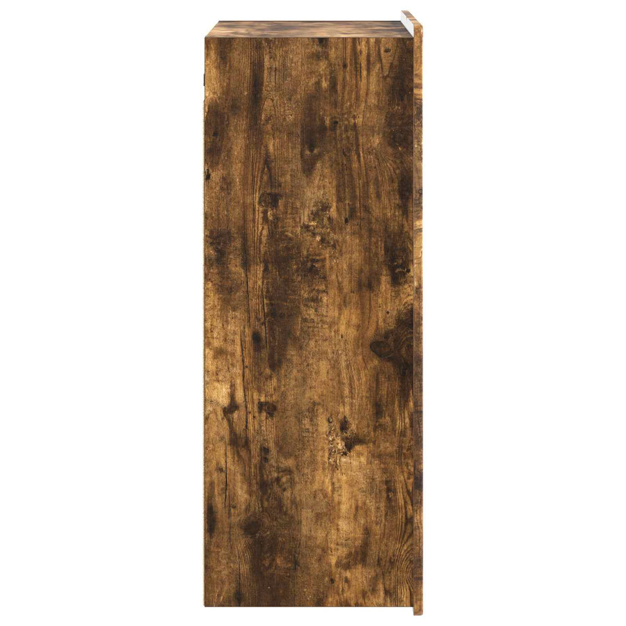 Wandkast Gerookt eiken 66 x 34,5 x 92 cm Bewerkt hout