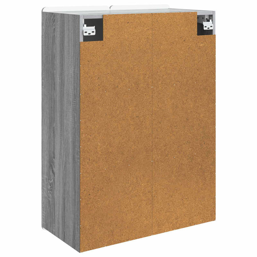Wandkast Grijs Sonoma 66 x 34,5 x 92 cm Bewerkt hout