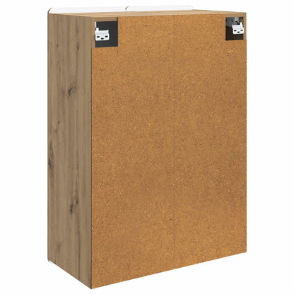 Wandkast Artisanaal eiken 66 x 34,5 x 92 cm Bewerkt hout