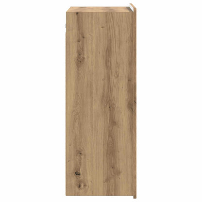 Wandkast Artisanaal eiken 66 x 34,5 x 92 cm Bewerkt hout