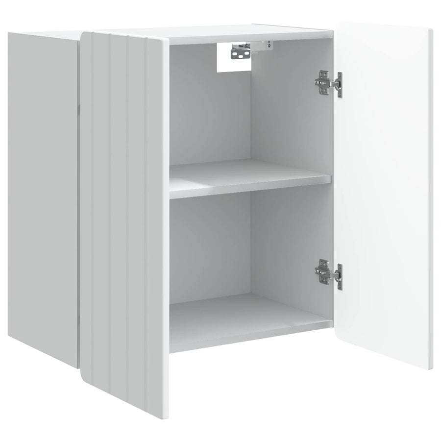 Wandkast Wit 59 x 31 x 64 cm Bewerkt hout