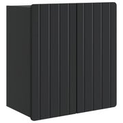 Wandkast bewerkt hout 59x31x64 cm zwart