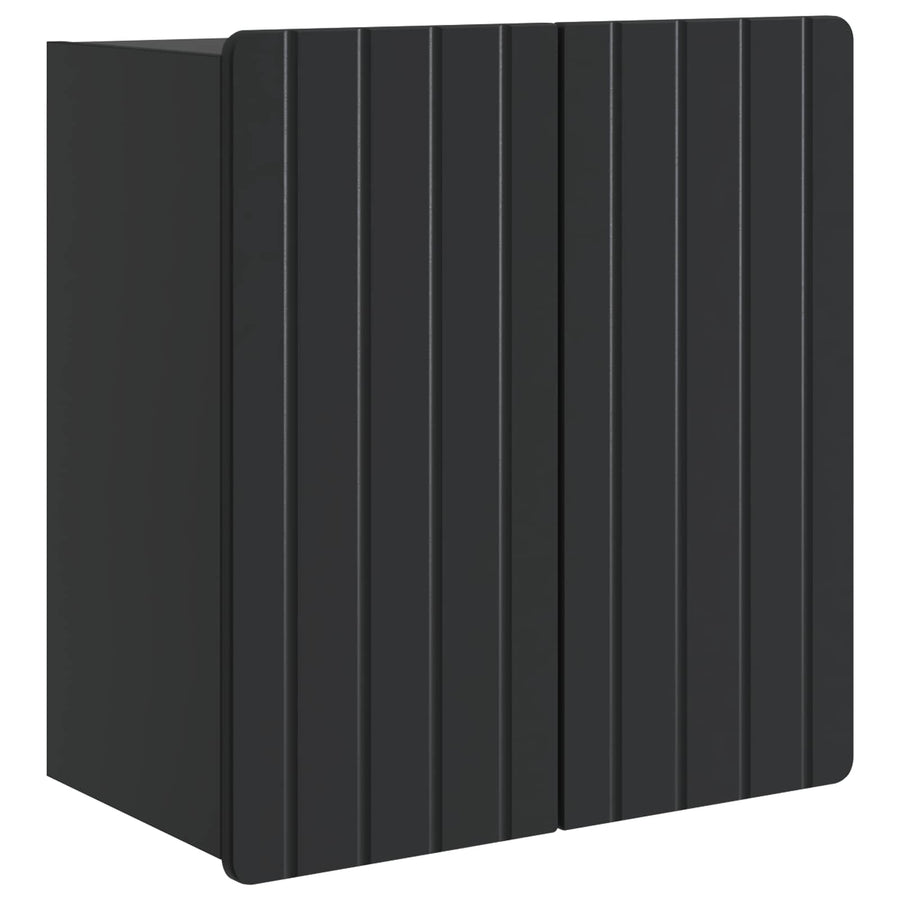 Wandkast Zwart 59 x 31 x 64 cm Bewerkt hout