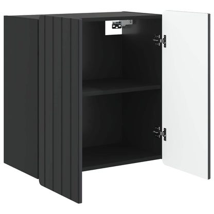 Wandkast Zwart 59 x 31 x 64 cm Bewerkt hout