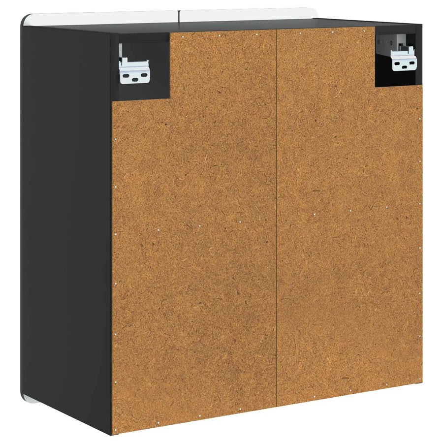 Wandkast Zwart 59 x 31 x 64 cm Bewerkt hout