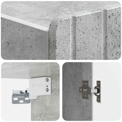 Wandkast Betongrijs 59 x 31 x 64 cm Bewerkt hout