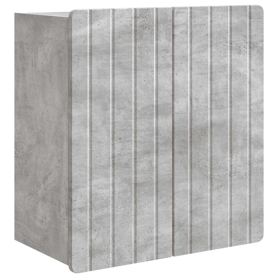 Wandkast Betongrijs 59 x 31 x 64 cm Bewerkt hout