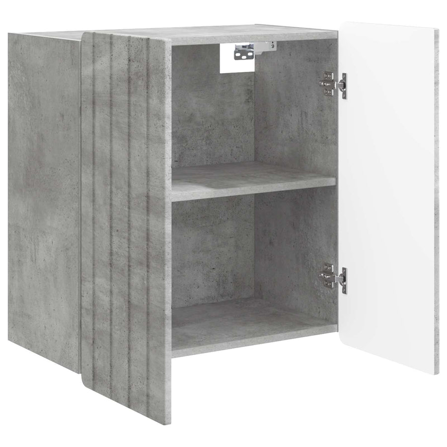 Wandkast Betongrijs 59 x 31 x 64 cm Bewerkt hout