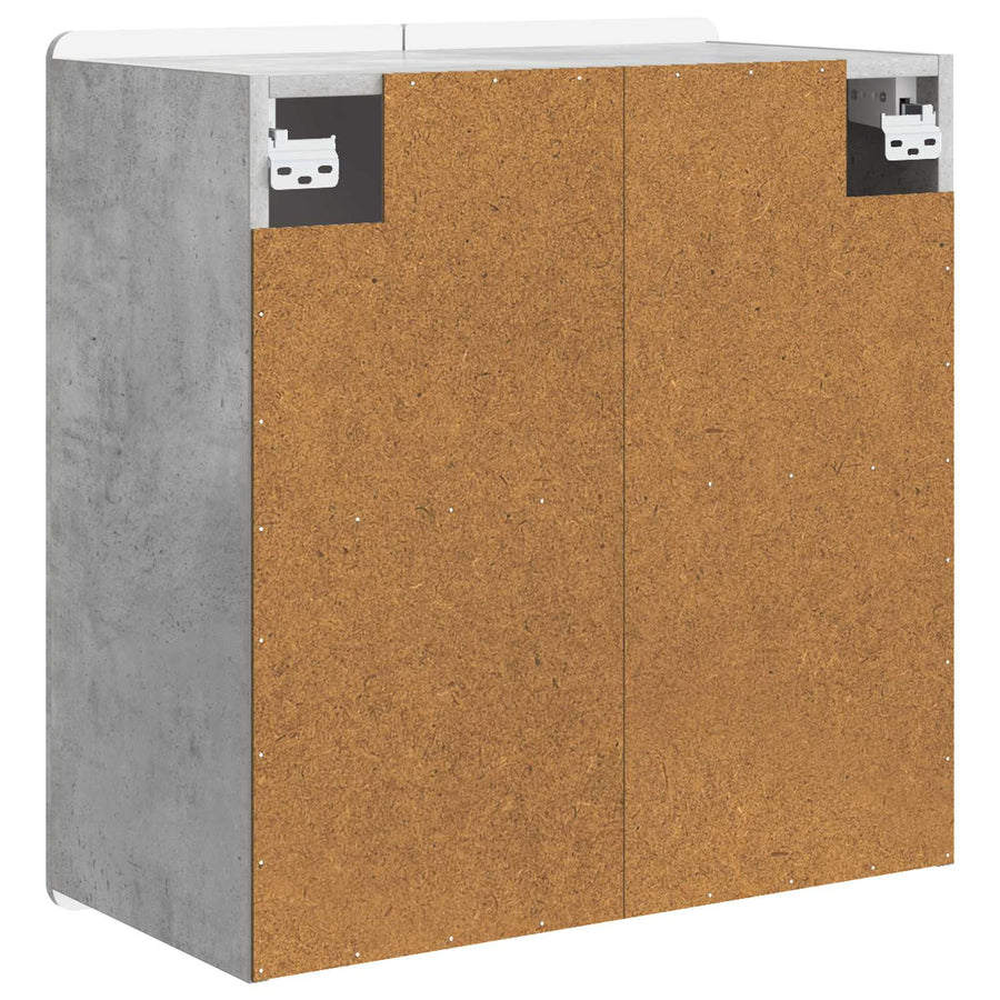 Wandkast Betongrijs 59 x 31 x 64 cm Bewerkt hout