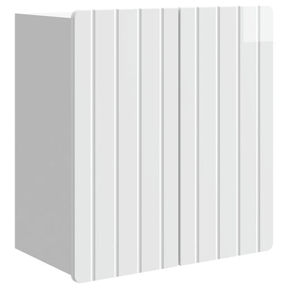 Wandkast Hoogglans Wit 59 x 31 x 64 cm Bewerkt hout