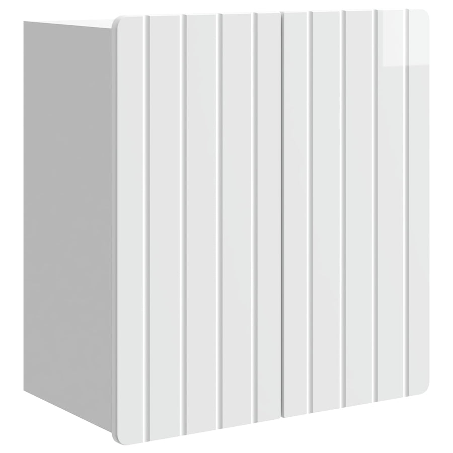 Wandkast Hoogglans Wit 59 x 31 x 64 cm Bewerkt hout