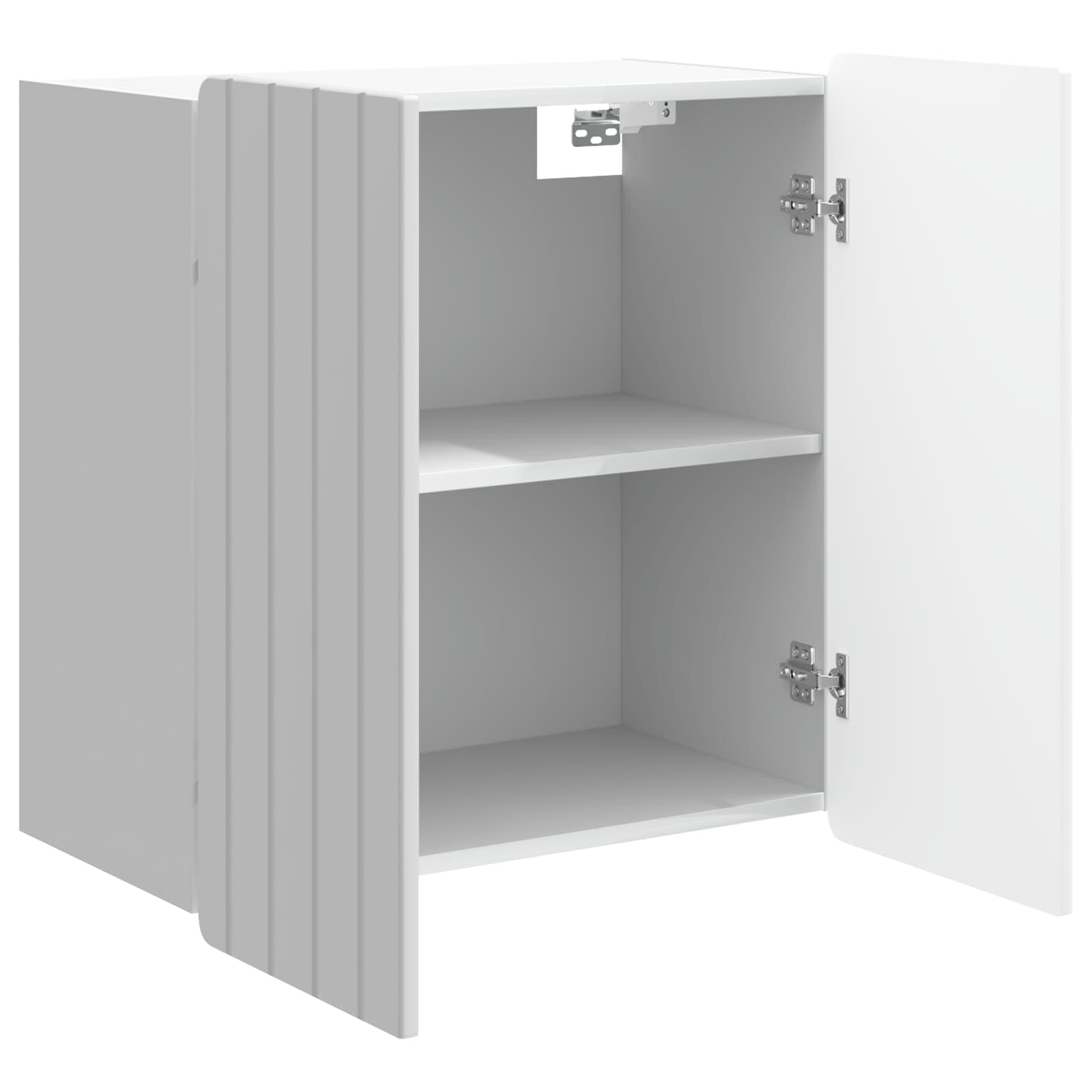 Wandkast Hoogglans Wit 59 x 31 x 64 cm Bewerkt hout
